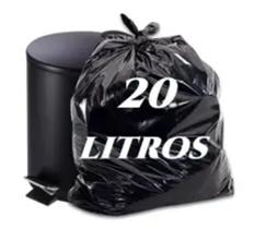 Saco de Lixo Preto 20 Litros com 100 und