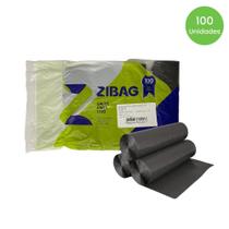 Saco de lixo preto 20 litros Rolo reciclado Econômico Zibag com 100 unidades Saco de lixo preto 20 litros Rolo reciclado Econômico Zibag com 100 unidades