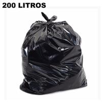 Saco de lixo - preto - 200 litros - p10 - 100 unidades