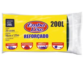 Saco de Lixo Preto 200L Reforçado Embalixo - Profissional 20 Unidades Saco de Lixo Preto 200L Reforçado Embalixo - Profissional 20 Unidades