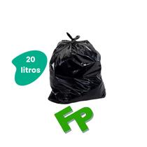Saco de lixo preto 20l ultra resistente c/100 - PLASTMEL
