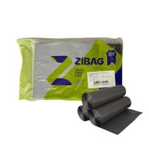 Saco de lixo preto 40 litros Rolo reciclado Econômico Zibag com 100 unidades