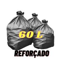 Saco de lixo - preto - 60 litros - reforçado - 100 unidades - IRPLAS