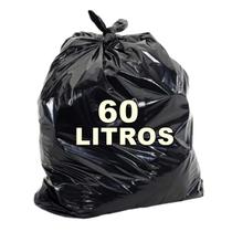 Saco De Lixo Preto 60l Resistência Média 5 Micra 100 Unid