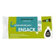 Saco de Lixo Preto Reforçado 50l Ensack 20 unidades