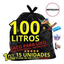 Saco De Lixo Reforçado 100l + Brinde 15und. Embanew Saco De Lixo Reforçado 100l + Brinde 15und. Embanew