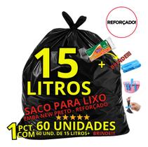 Saco De Lixo Reforçado 15l Brinde 60 Und. Embanew Saco De Lixo Reforçado 15l Brinde 60 Und. Embanew