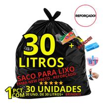 Saco De Lixo Reforçado 30l + Brinde 30und. Embanew