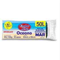 Saco De Lixo Reforçado Preto 50 litros Sustentável 50 Sacos