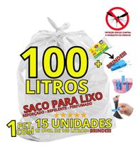 Saco De Lixo Repelente De Musquito 15und + Brinde 100l Saco De Lixo Repelente De Musquito 15und + Brinde 100l