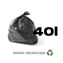 Saco de lixo residencial 40lt Pct com 100 un