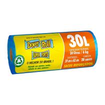 Saco de Lixo Super Forte Azul 20 Unidades Dover Roll - 30 Litros Saco de Lixo Super Forte Azul 20 Unidades Dover Roll - 30 Litros