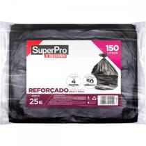 Saco De Lixo Superpro Bettanin 150L - 85X100Cm Preto Com 50 Pecas - SUPERMAX