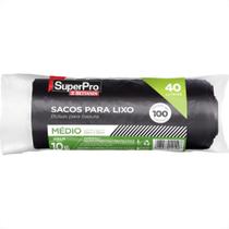 Saco De Lixo Superpro Bettanin 40L - 55X55Cm Preto Com 100 Pecas Saco De Lixo Superpro Bettanin 40L - 55X55Cm Preto Com 100 Pecas