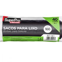 Saco De Lixo Superpro Bettanin 40L - 55X55Cm Preto Pacote Com 100 Pecas Saco De Lixo Superpro Bettanin 40L - 55X55Cm Preto Pacote Com 100 Pecas