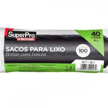 Saco De Lixo Superpro Bettanin 40L - 55X55Cm Preto Pacote Com 100 Pecas Saco De Lixo Superpro Bettanin 40L - 55X55Cm Preto Pacote Com 100 Pecas
