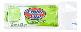 Saco De Lixo Sustentável Feito De Cana De Açúcar 15 L 60 Uni Saco De Lixo Sustentável Feito De Cana De Açúcar 15 L 60 Uni