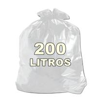 Saco De Lixo Transparente 200l Reforçado 5 Micra 100 Unid