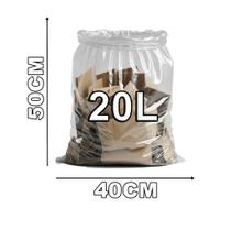 Saco de Lixo Transparente 20l Super Reforçado 6 micra 100unid Saco de Lixo Transparente 20l Super Reforçado 6 micra 100unid