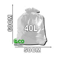 Saco de Lixo Transparente 40l Resistência Média 4 micra 100unid