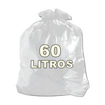 Saco de Lixo Transparente 60l super reforçado 6 micra 100unid