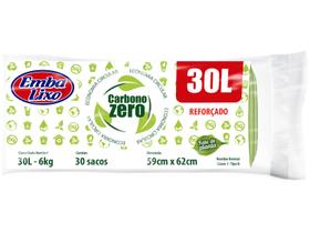 Saco de Lixo Verde 30L Reforçado Embalixo - Carbono Zero 30 Unidades