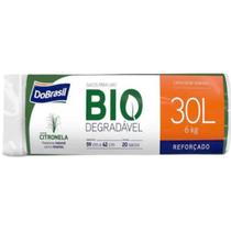 Saco de Lixo Verde Reforçado Biodegradável c/ Citronela Repelente 30 litros DoBrasil