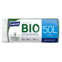 Saco de Lixo Verde Reforçado Biodegradável c/ Citronela Repelente 50 litros DoBrasil