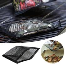 Saco de Malha Grill 40x30 Para Churrasco Cozinha Assar BBQ