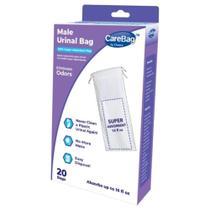 Saco de mictório masculino descartável Cleanis Carebag com almofada absorvente 20x