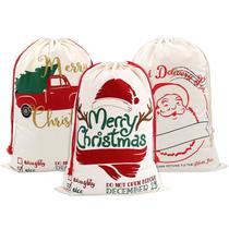 Saco de Natal de Papai Noel SumDirect Vintage Hessian Jute Cotton Saco de Natal de Papai Noel SumDirect Vintage Hessian Jute Cotton