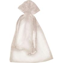 Saco de Organza Branco 12X17CM Pacote com 10