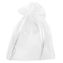 Saco de organza branco 9x12 10 unidades