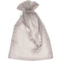 Saco de Organza Prata 10X15CM - Pacote com 10 Unidades