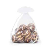 Saco de Ovos de Codorna para Pendurar - Marrom e Dourado - 9 unidades - Cromus - Rizzo