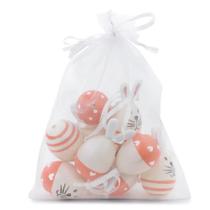 Saco de Ovos de Cordorna Sortidos - Laranja/Branco - 9 unidades - Cromus Páscoa - Rizzo Saco de Ovos de Cordorna Sortidos - Laranja/Branco - 9 unidades - Cromus Páscoa - Rizzo