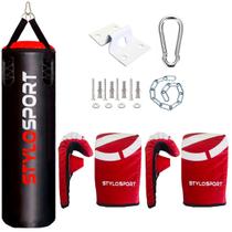 Saco de Pancada 120 + 2 Luvas + Suporte Stylo Sport