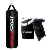 Saco De Pancada 90 Cm Profissional + Luva Bate Saco Infantil