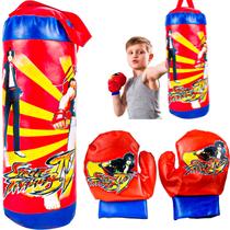 Saco De Pancada Boxe Infantil Street Fighter Com Luvas - Ddg Toys
