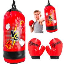 Saco De Pancada Infantil Boxe Brinquedo Boxeador Com Luvas - Pais E Filhos