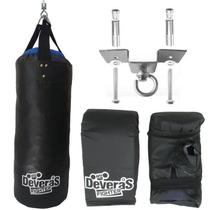 Saco de pancada / saco pancada cheio profissional 70 cm + suporte teto saco pancada + par de luvas bate saco luva boxe
