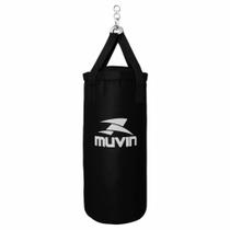 Saco de Pancada Vazio Muvin Tamanho 70cm x 30cm Com Mosquetão e Girador Lutas Treino Boxe