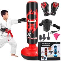 Saco de pancadas Fitense Kids inflável de 160 cm com bomba e luvas Saco de pancadas Fitense Kids inflável de 160 cm com bomba e luvas