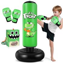 Saco de pancadas inflável Esnowlee 122 cm para crianças, kit de boxe Saco de pancadas inflável Esnowlee 122 cm para crianças, kit de boxe
