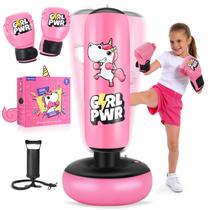 Saco de pancadas inflável Esnowlee 168 cm para crianças, kit de boxe Saco de pancadas inflável Esnowlee 168 cm para crianças, kit de boxe