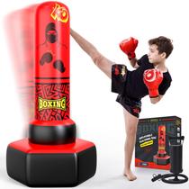 Saco de Pancadas Inflável ODOSOLA 170cm para Crianças (4-12 anos) - Vermelho Saco de Pancadas Inflável ODOSOLA 170cm para Crianças (4-12 anos) - Vermelho