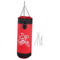 Saco de pancadas Tbest Canvas 60 cm vermelho para crianças e adultos Saco de pancadas Tbest Canvas 60 cm vermelho para crianças e adultos