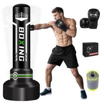 Saco de pancadas vertical YORWHIN atualizado com bomba de ar, luvas de 12 onças