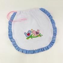 Saco de pão bordado patchwork com suporte para apoio - Criando com Pedaço de Pano
