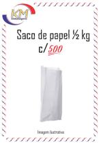 Saco de papel ½ kg mono - c/500 unid. - 10,5x21cm - embalagem de papel, padarias (745)